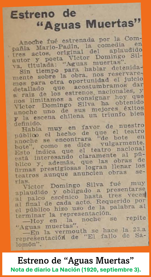 Nota de La Nación de 1920